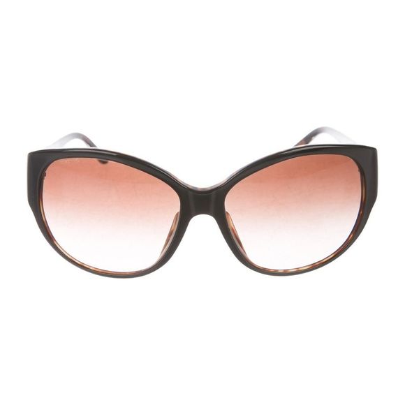 Versace Brown Acetate Sunglasses w/ case